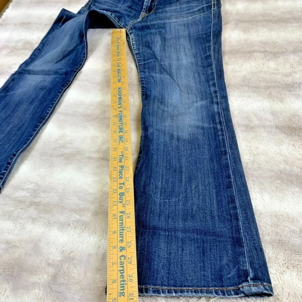 Lucky Brand Sweet N Low Bootcut Jeans Womens 8/29 Blue Denim Embroidered Pockets